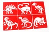 Šablony 145x145 6ks dinosauři
